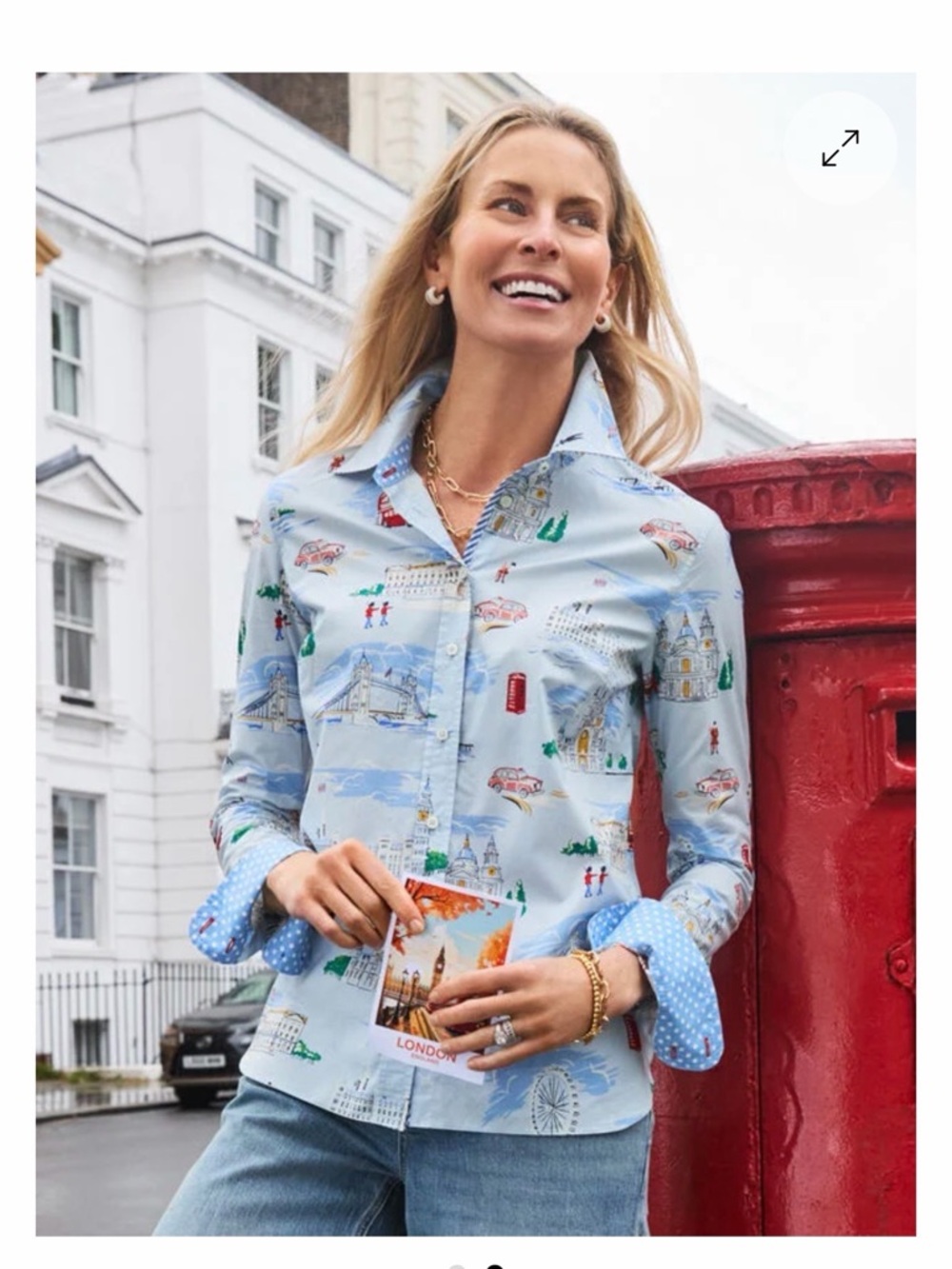 Talbots London collection shirt size large NWOT